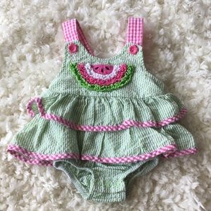 Baby girl watermelon outfit.